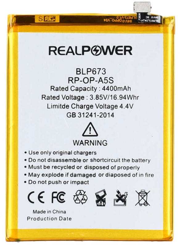 RealPower Oppo Uyumlu A5s Batarya 4400mah