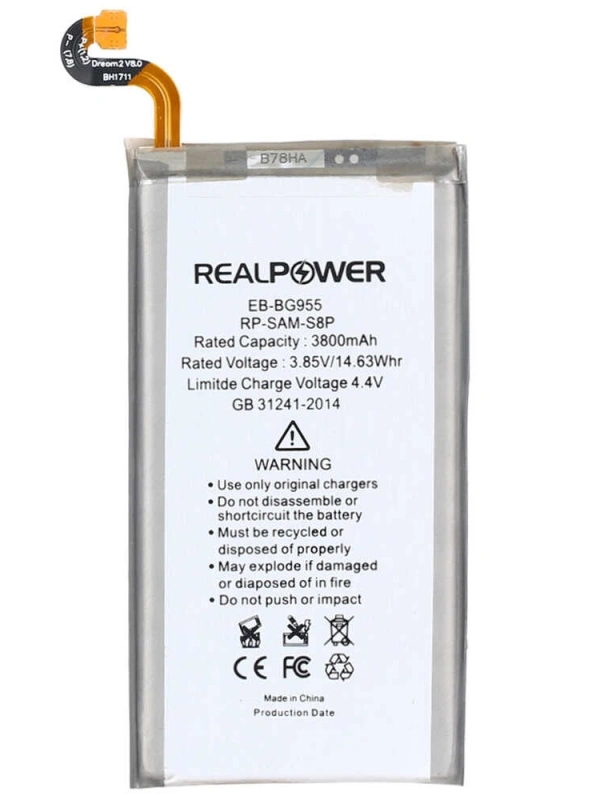 RealPower Samsung Uyumlu Galaxy S8 Plus G955 Batarya 3800mah