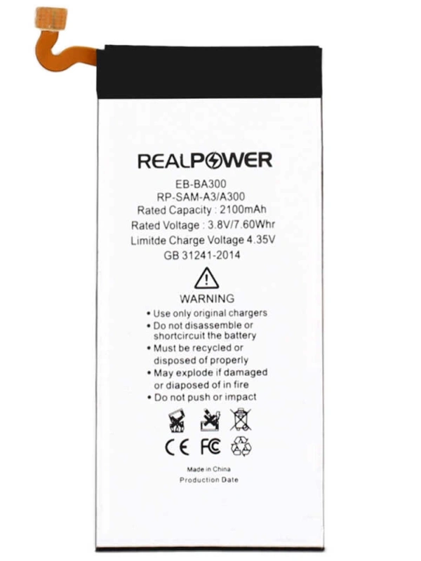 RealPower Samsung Uyumlu Galaxy A3 A300 Batarya 2100mah