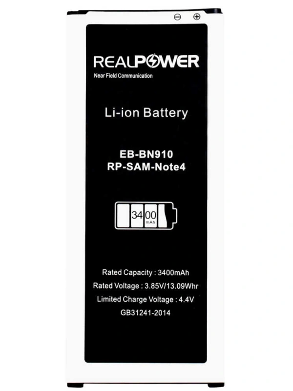 RealPower Samsung Uyumlu Galaxy Note 4 N910 Nfc Batarya 3400mah