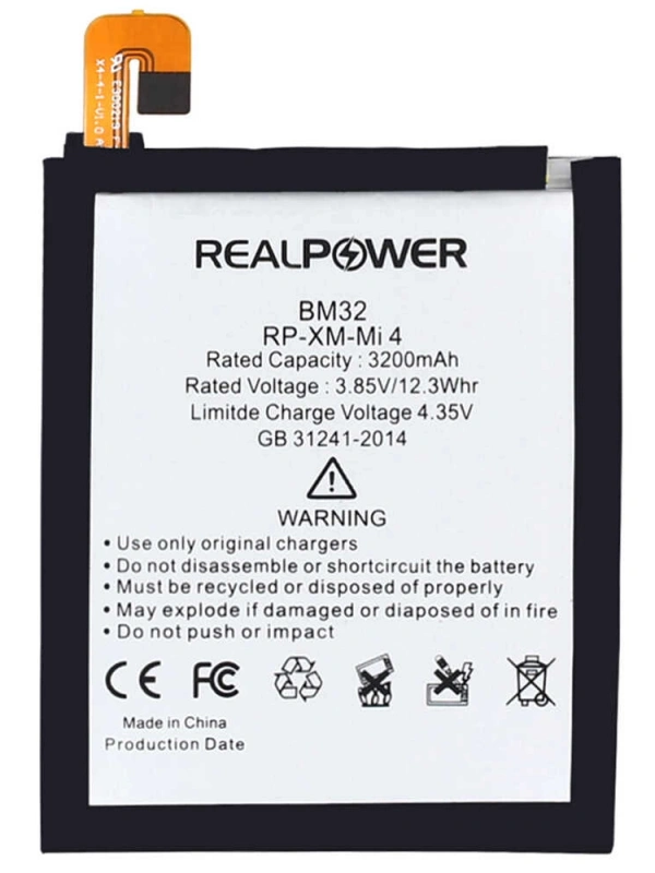 RealPower Xiaomi Uyumlu Mi 4 Batarya 3200mah