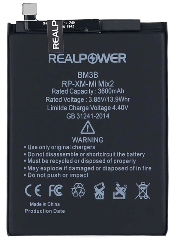 RealPower Xiaomi Uyumlu Mi Mix 2 Batarya 3600mah