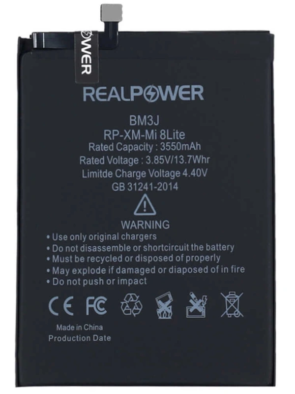 RealPower Xiaomi Uyumlu Mi 8 Lite Batarya 3550mah
