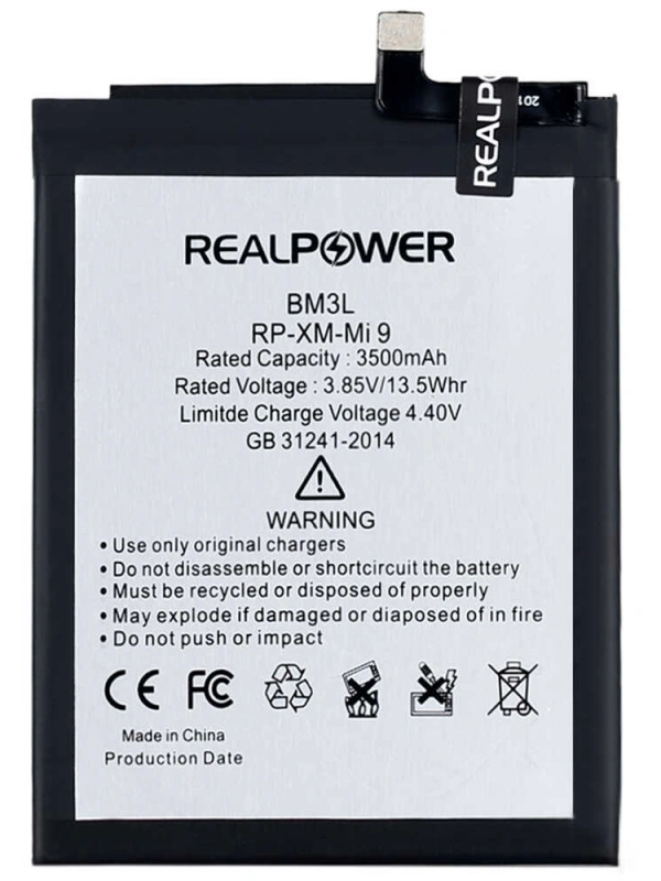 RealPower Xiaomi Uyumlu Mi 9 Batarya 3500mah