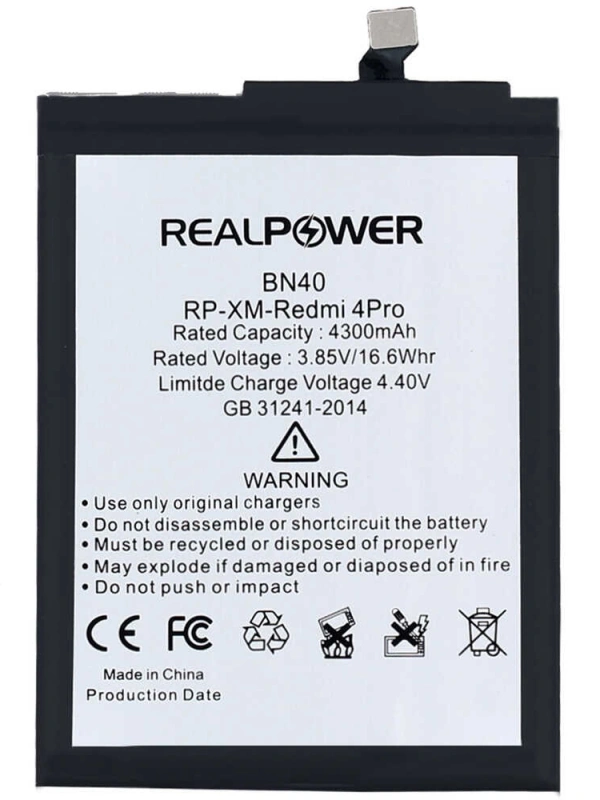 RealPower Xiaomi Uyumlu Redmi 4 Pro Batarya 4300mah