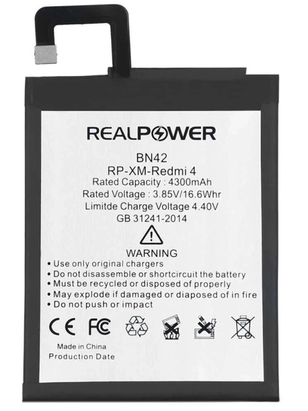 RealPower Xiaomi Uyumlu Redmi 4 Batarya 4300mah