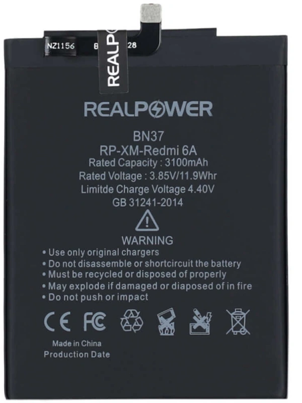 RealPower Xiaomi Uyumlu Redmi 6 Batarya 3100mah