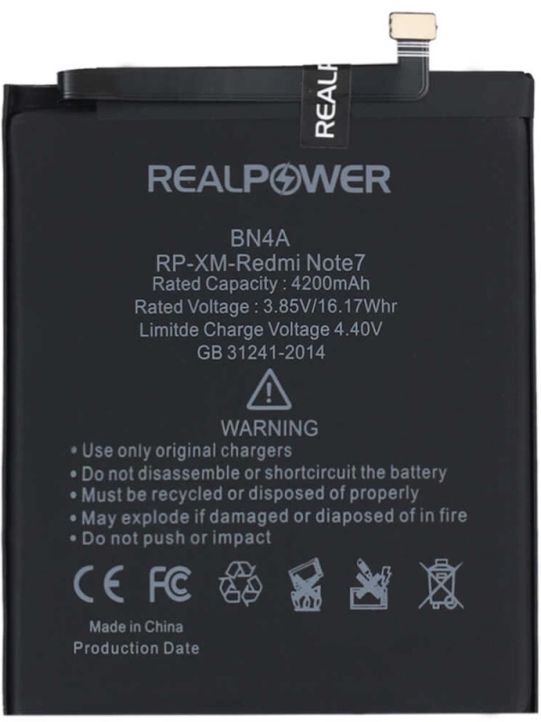RealPower Xiaomi Uyumlu Redmi Note 7 Batarya 4200mah
