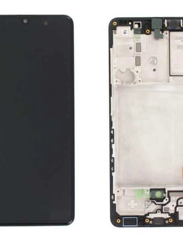 Samsung Uyumlu Galaxy A41 A415 Lcd Ekran Siyah Servis Çıtalı Gh82-23019a