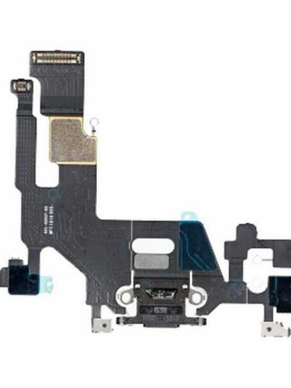 Apple Uyumlu iPhone 11 Şarj Soketli Mikrofon Filmi Flex Siyah