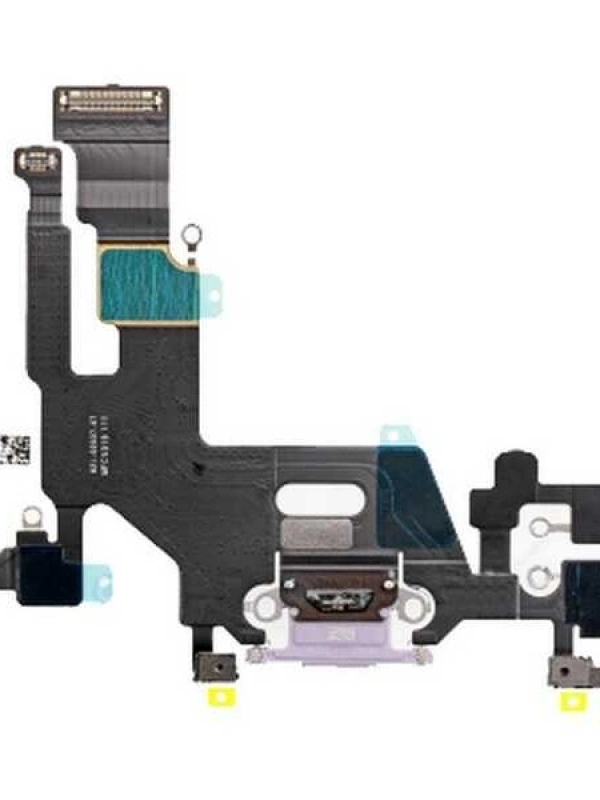 Apple Uyumlu iPhone 11 Şarj Soketli Mikrofon Filmi Flex Beyaz