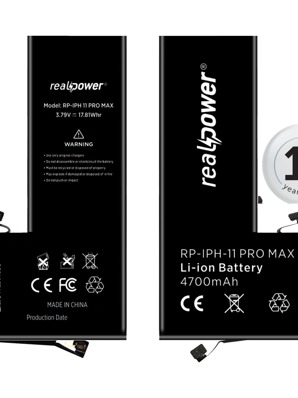RealPower Apple Uyumlu iPhone 11 Pro Max Yüksek Kapasiteli Batarya 4700mah