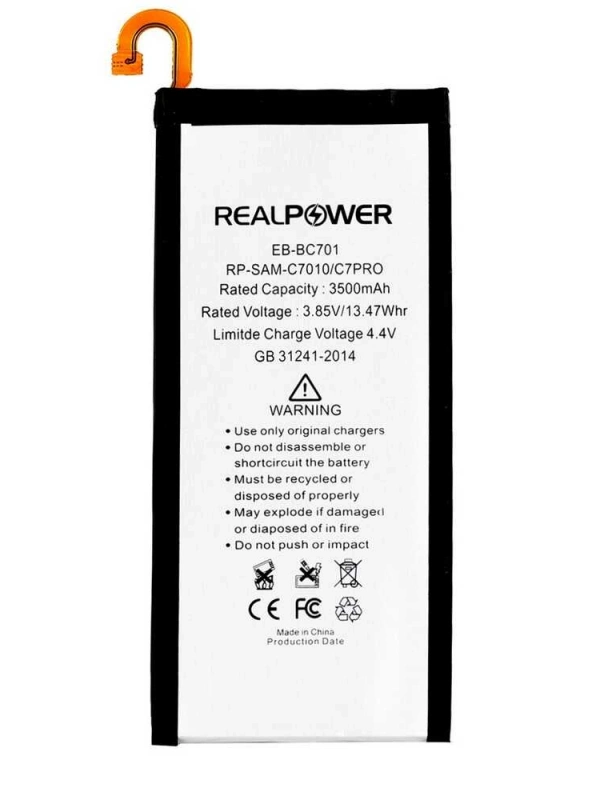 RealPower Samsung Uyumlu Galaxy C7 Pro C7010 Batarya 3500mah