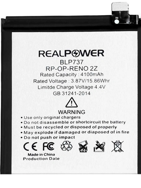 RealPower Oppo Uyumlu Reno 2z Batarya 4100mah
