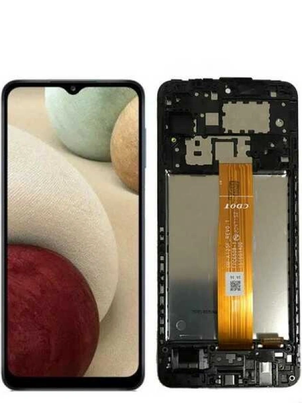 Samsung Uyumlu Galaxy A12 A125 Lcd Ekran Siyah Servis Çıtalı Gh82-24491a