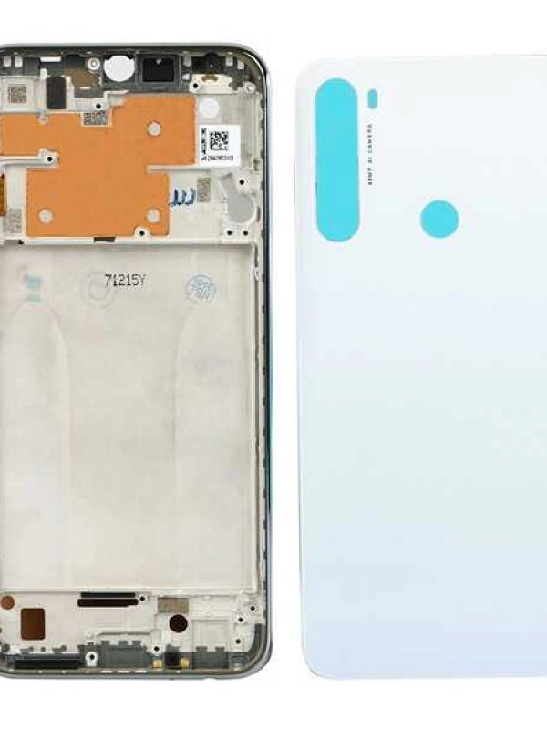 Xiaomi Uyumlu Redmi Note 8 Kasa Kapak Beyaz Çıtalı