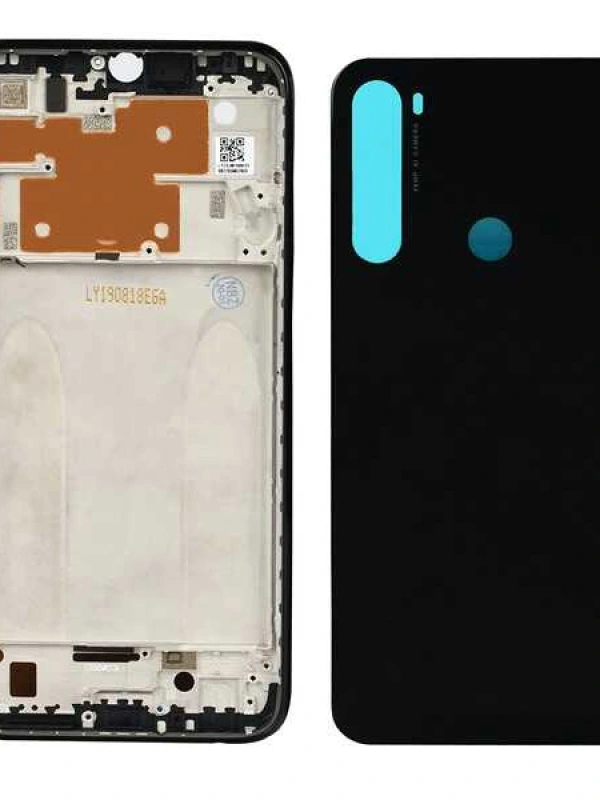Xiaomi Uyumlu Redmi Note 8 Kasa Kapak Siyah Çıtalı
