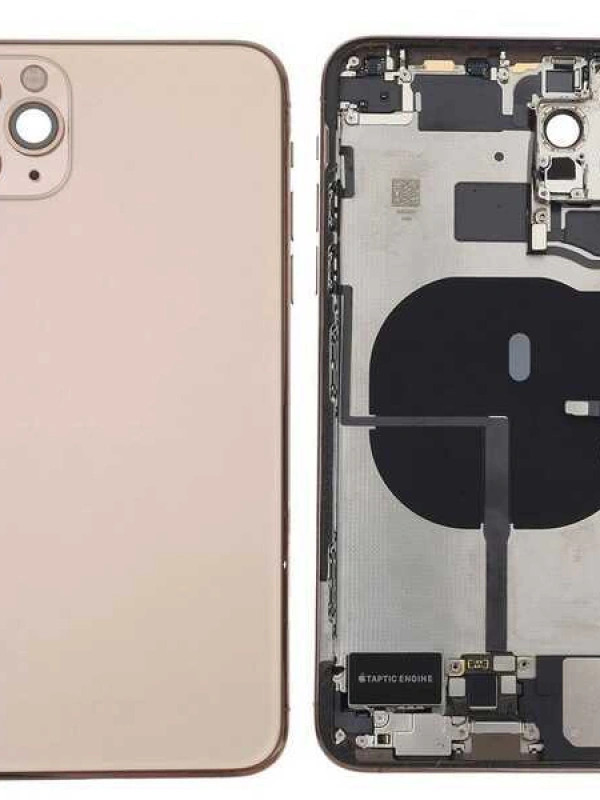 Apple Uyumlu iPhone 11 Pro Max Kasa Kapak Gold Dolu