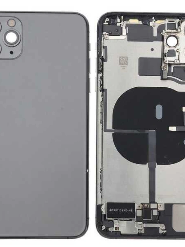 Apple Uyumlu iPhone 11 Pro Max Kasa Kapak Siyah Dolu