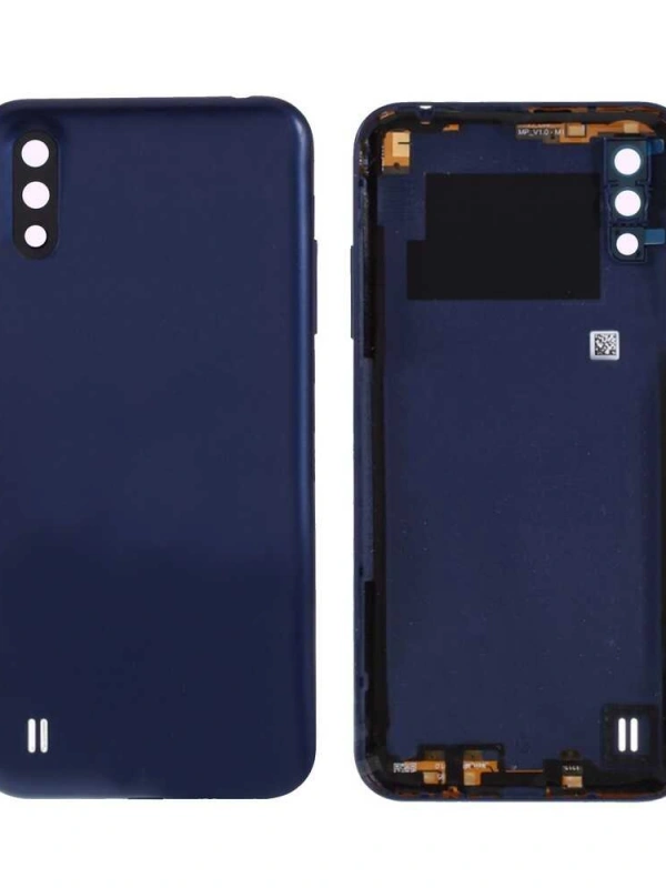 Samsung Uyumlu Galaxy A01 A015 Kasa Kapak Mavi Çıtasız
