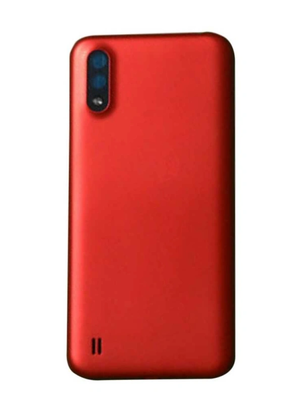 Samsung Uyumlu Galaxy A01 A015 Kasa Kapak Kırmızı Çıtasız