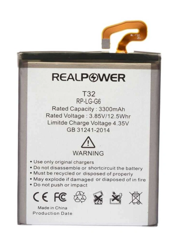 RealPower Lg Uyumlu G6 H870 Batarya 3300mAh