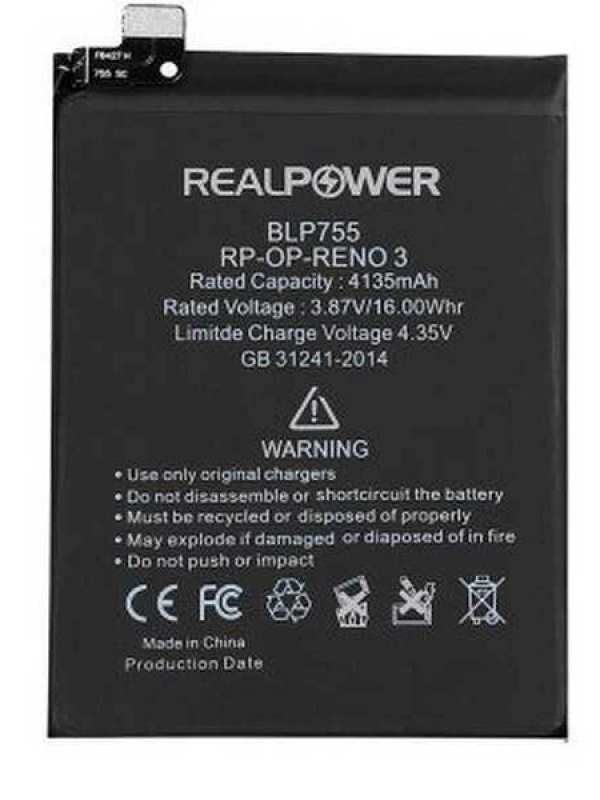 RealPower Oppo Uyumlu Reno 3 Pro Batarya 4135mAh