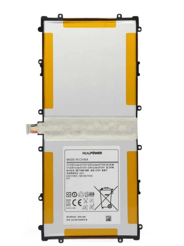 RealPower Samsung Uyumlu Google Nexus 10 P8110 Batarya 9000mah