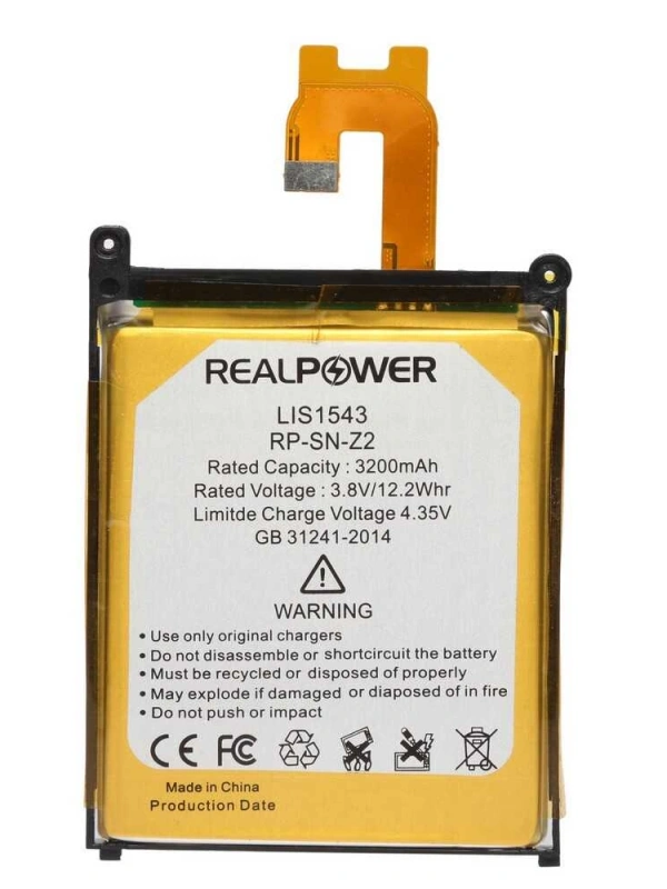RealPower Sony Uyumlu Xperia Z2 Batarya 3200mah