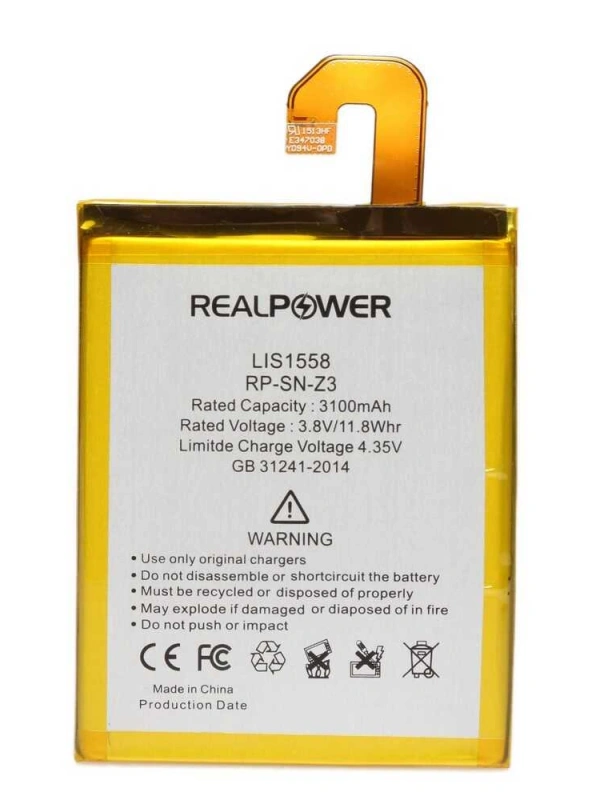 RealPower Sony Uyumlu Xperia Z3 Batarya 3100mah