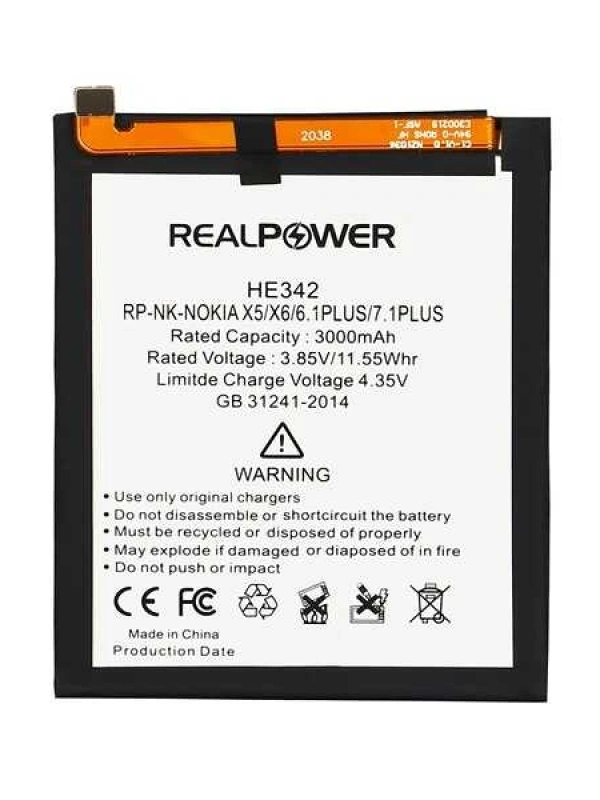 RealPower Nokia Uyumlu 5.1 Batarya 3000mah