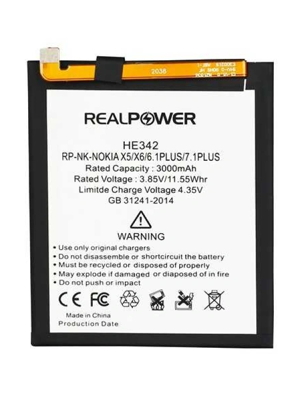 RealPower Nokia Uyumlu 5.1 Plus Batarya 3000mah
