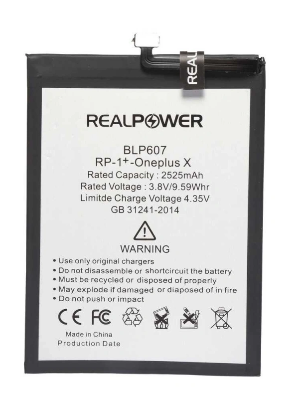 RealPower OnePlus Uyumlu X Batarya 2525mAh