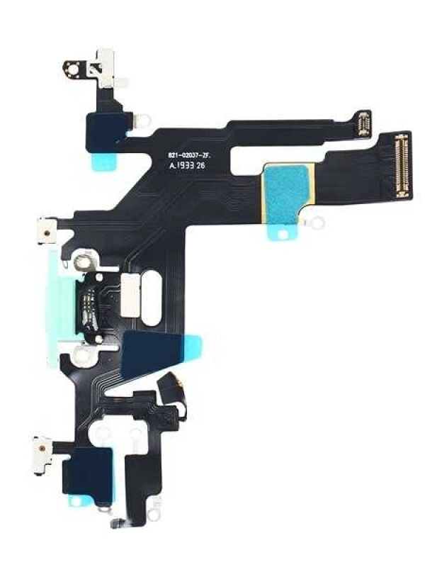 Apple Uyumlu iPhone 11 Şarj Soketli Mikrofon Filmi Flex Yeşil