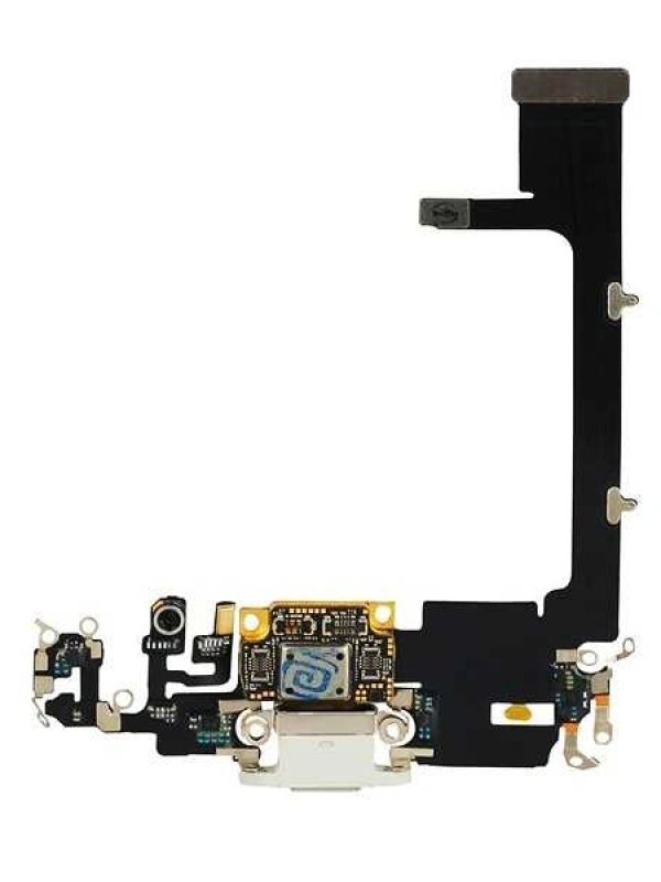 Apple Uyumlu iPhone 11 Pro Şarj Soketli Mikrofon Filmi Flex Beyaz Servis