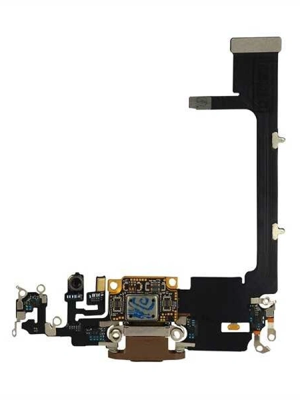 Apple Uyumlu iPhone 11 Pro Şarj Soketli Mikrofon Filmi Flex Gold Servis