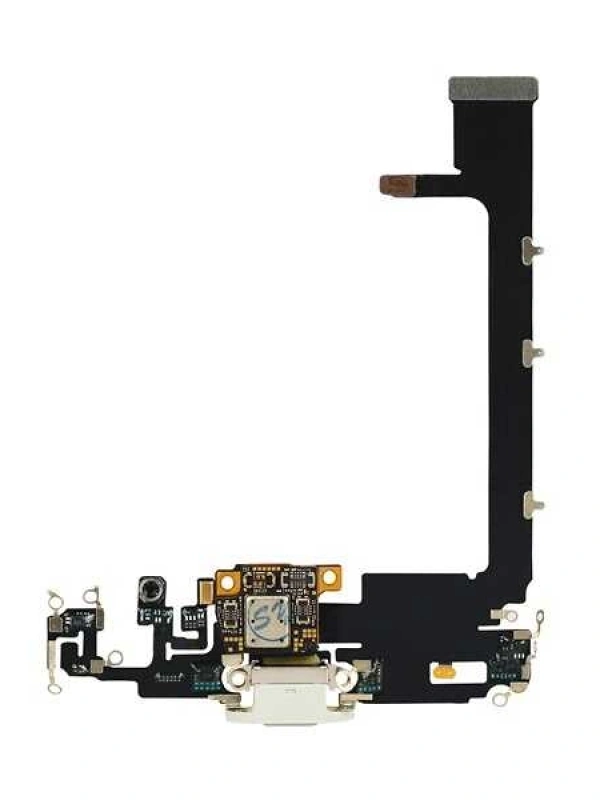 Apple Uyumlu iPhone 11 Pro Max Şarj Soketli Mikrofon Filmi Flex Beyaz Servis