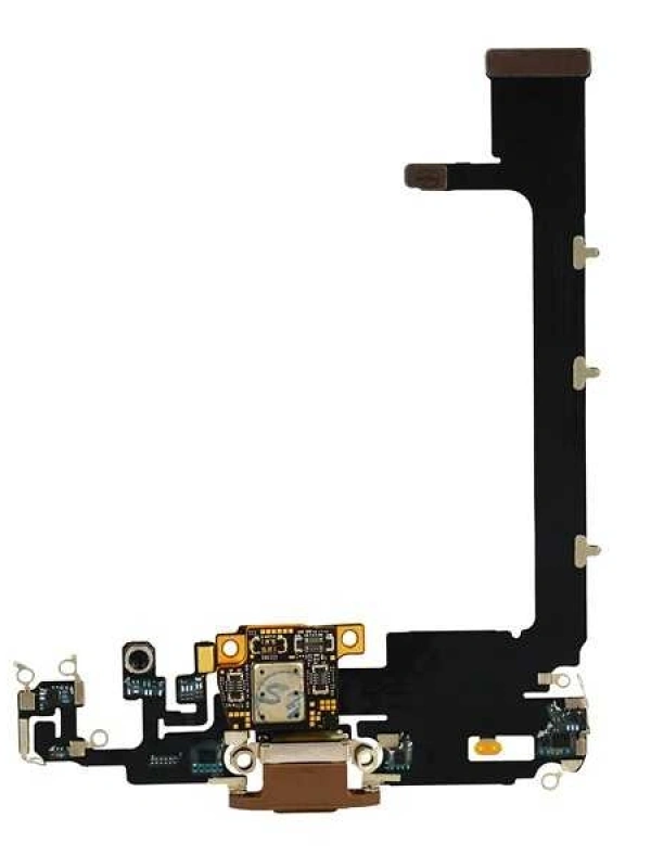 Apple Uyumlu iPhone 11 Pro Max Şarj Soketli Mikrofon Filmi Flex Gold Servis
