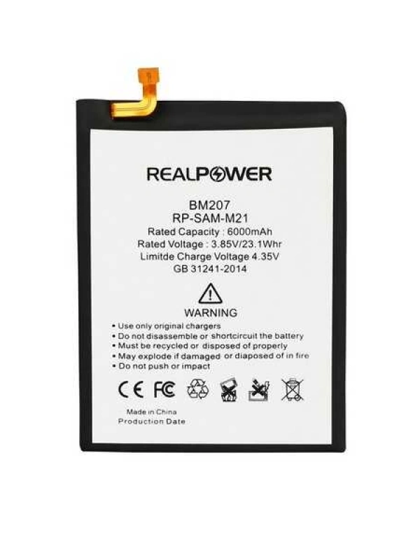 RealPower Samsung Uyumlu Galaxy M21 M215 Batarya 6000mah