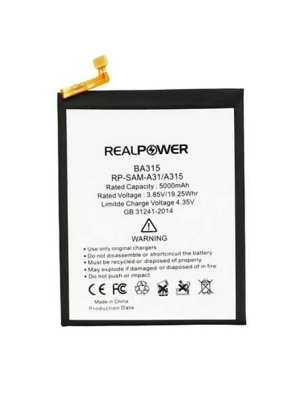 RealPower Samsung Uyumlu Galaxy A31 A315 Batarya 5000mah