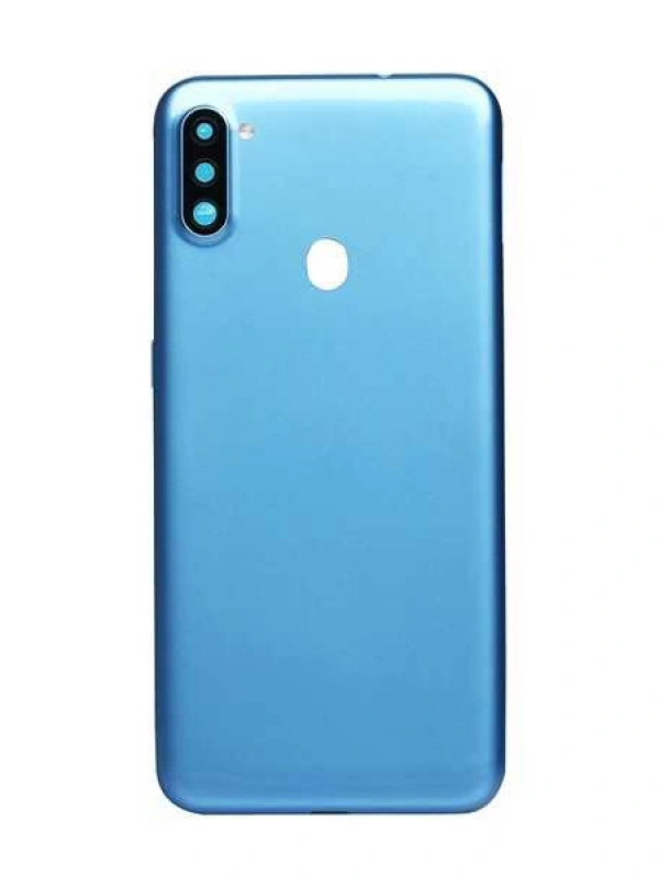 Samsung Uyumlu Galaxy A11 A115 Kasa Kapak Mavi Çıtasız