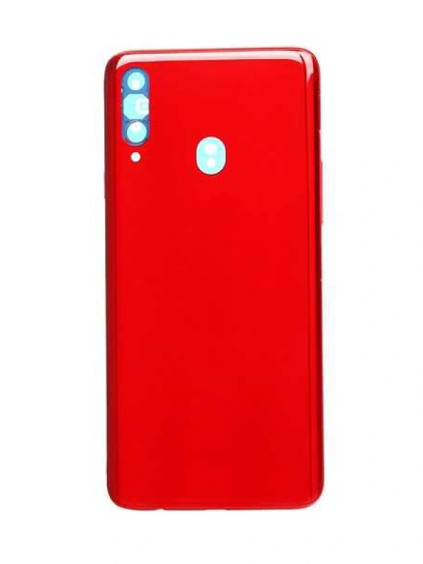Samsung Uyumlu Galaxy A20s A207 Kasa Kapak Kırmızı Çıtasız