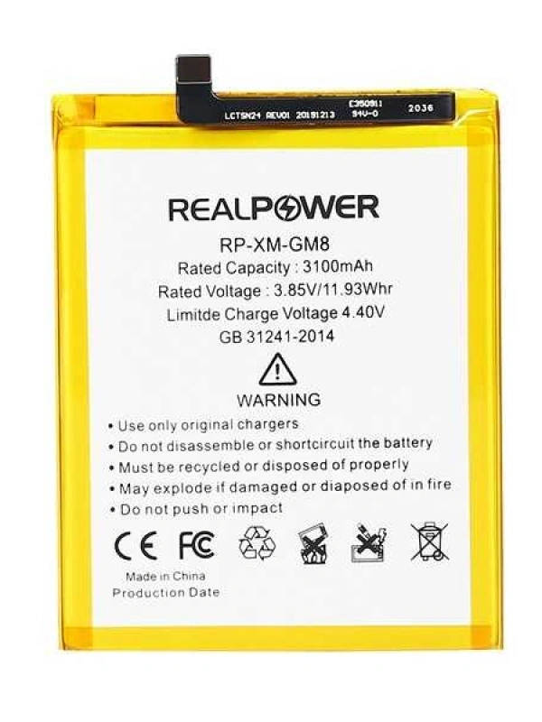 RealPower General Mobile Uyumlu Discovery Gm8 Batarya 3100mah