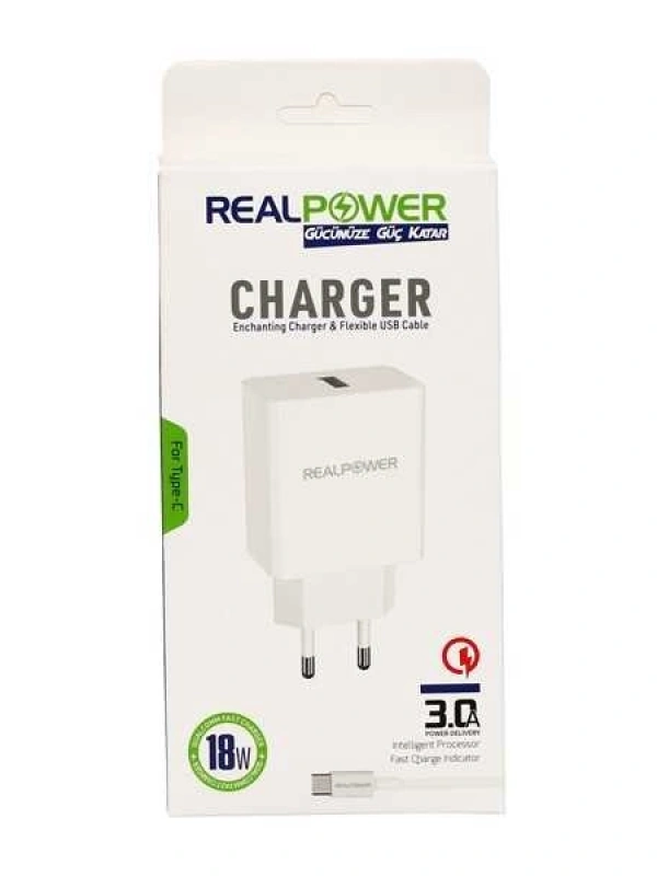 RealPower Xiaomi Uyumlu 18 W Güç Adaptörü Şarj Cihazı Ve Kablo Seti OLD