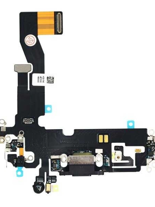 Apple Uyumlu iPhone 12 Pro Şarj Soketli Mikrofon Filmi Flex Siyah