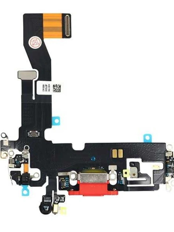 Apple Uyumlu iPhone 12 Şarj Soketli Mikrofon Filmi Flex Kırmızı