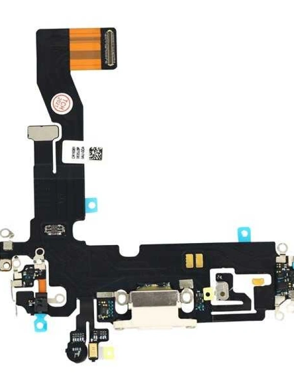 Apple Uyumlu iPhone 12 Şarj Soketli Mikrofon Filmi Flex Beyaz