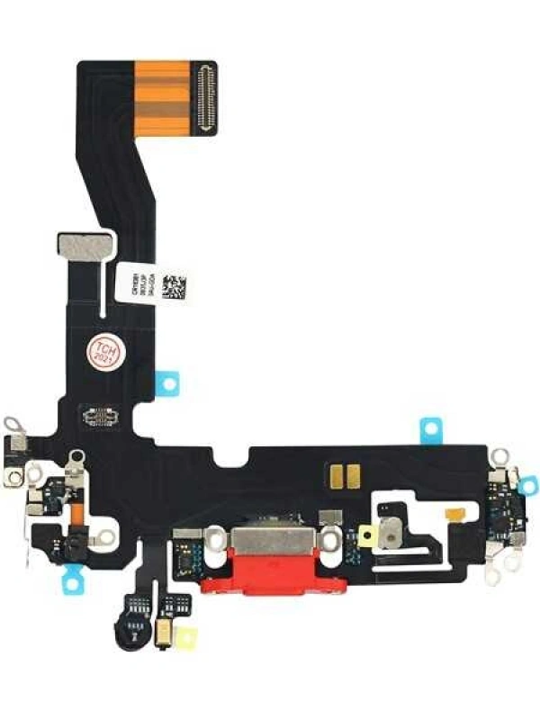 Apple Uyumlu iPhone 12 Pro Şarj Soketli Mikrofon Filmi Flex Kırmızı