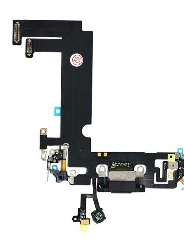 Apple Uyumlu iPhone 12 Mini Şarj Soketli Mikrofon Filmi Flex Siyah