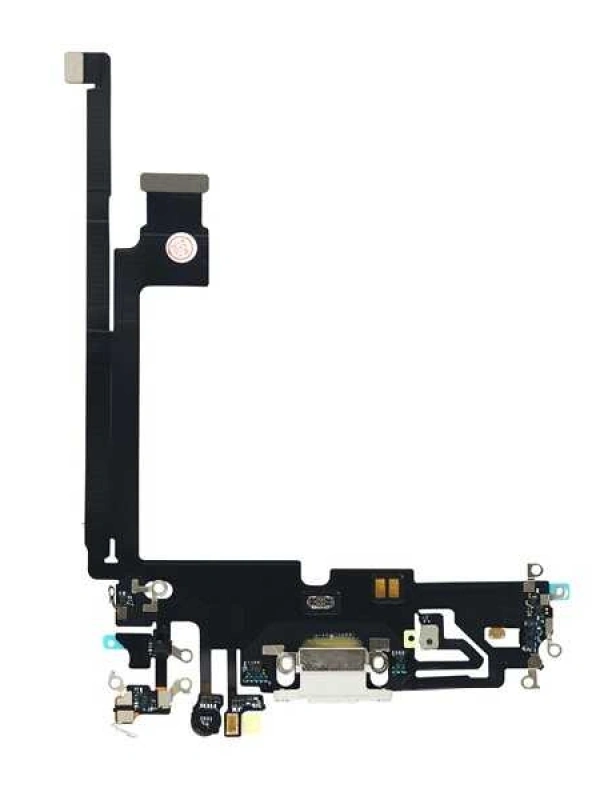 Apple Uyumlu iPhone 12 Pro Max Şarj Soketli Mikrofon Filmi Flex Beyaz